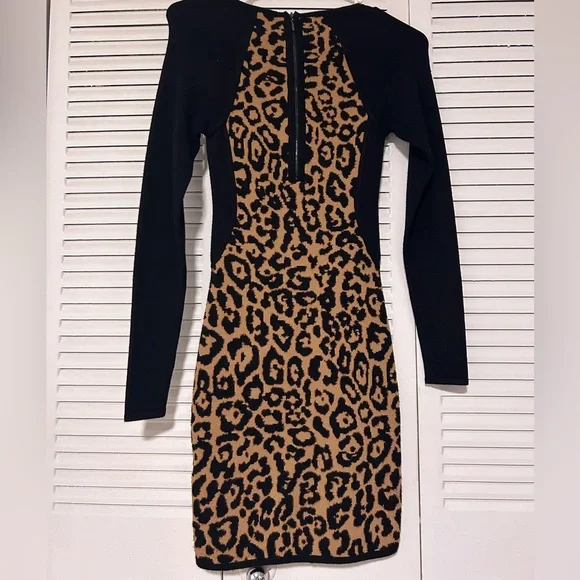 Guess Black and Tan Leopard Dress - Picture 2 of 2